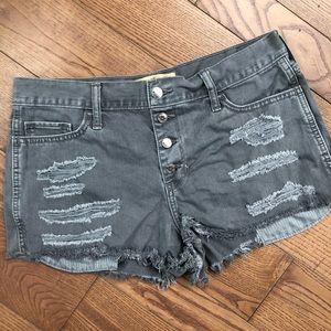 HOLLISTER: High Rise Distressed Shorts